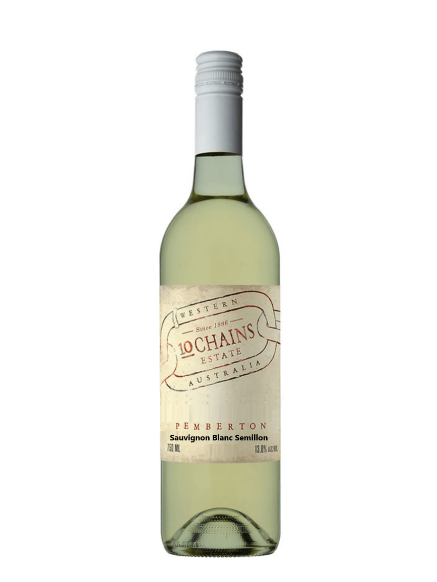 bottle of 10 Chains Estate Sauvignon Blanc Semillon 2021
