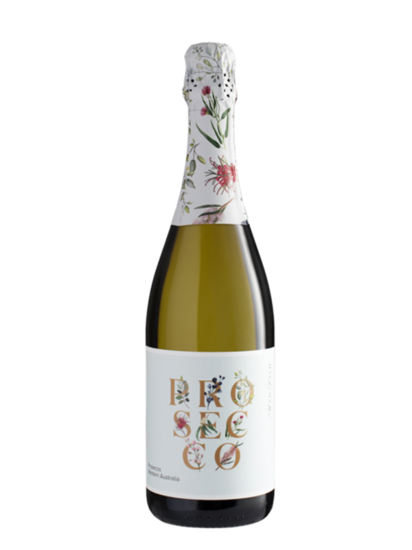 a bottle of madfish prosecco wine.