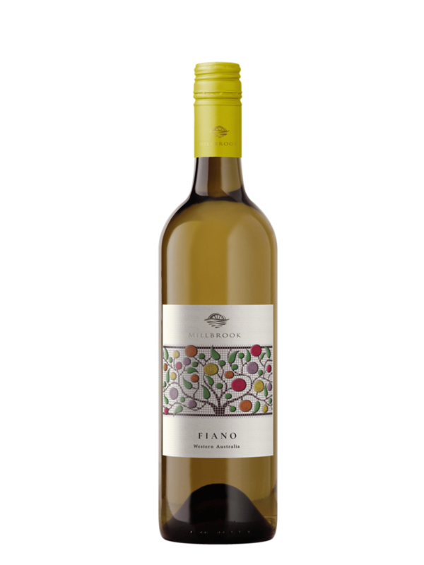 bottle of Millbrook Fiano wine.