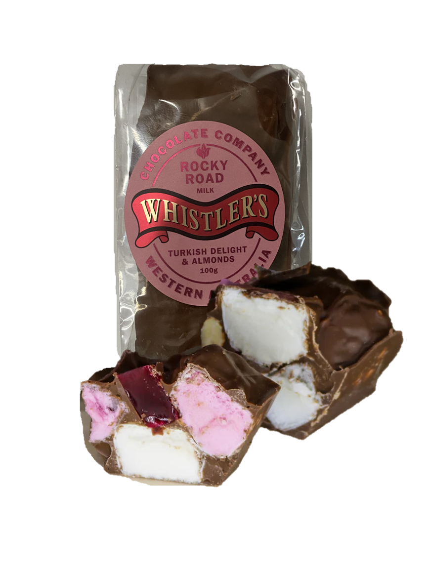 bottle of Whistlers Chocolate Gourmet Rocky Road