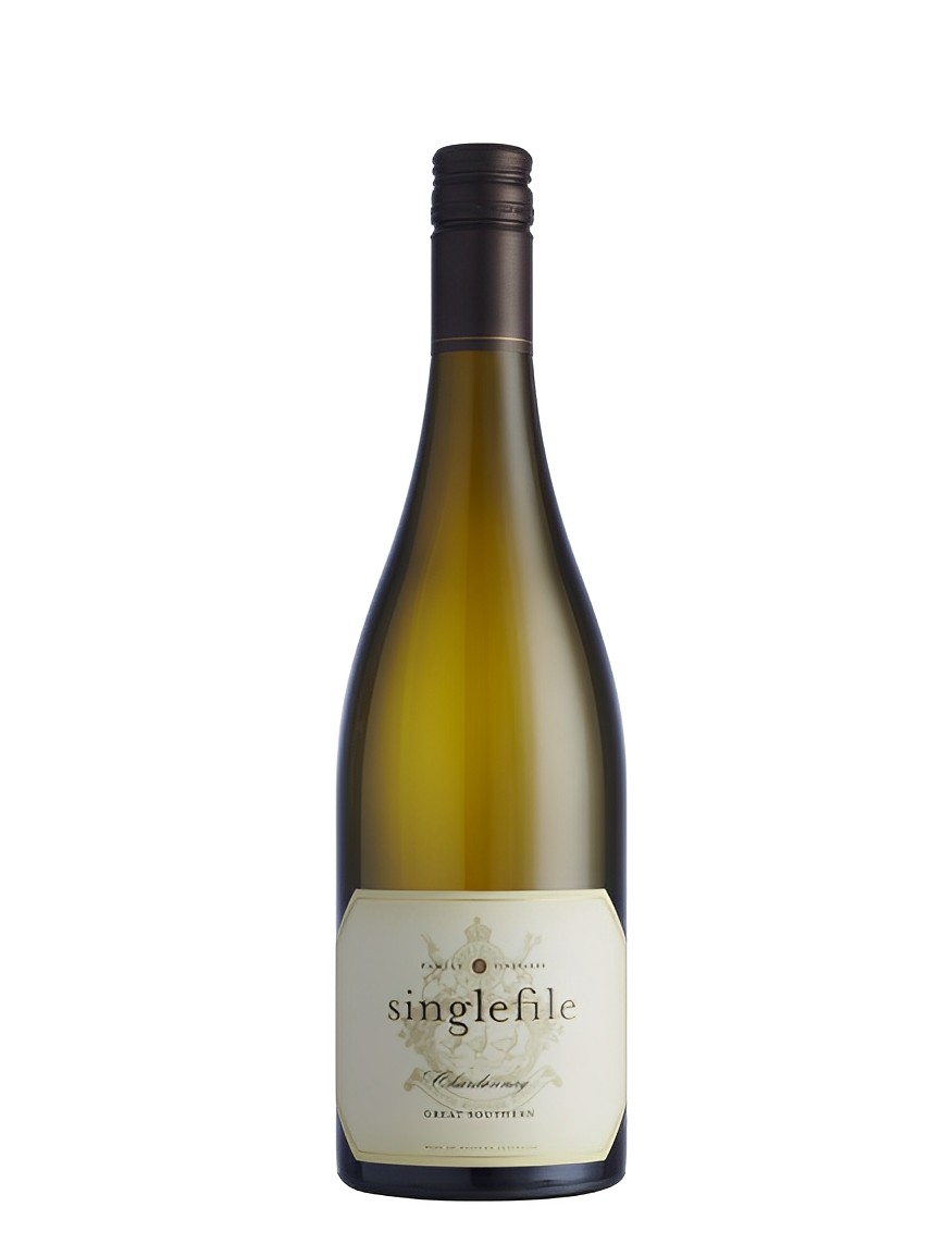 bottle of Singlefile Wines Great Southern Chardonnay 2023