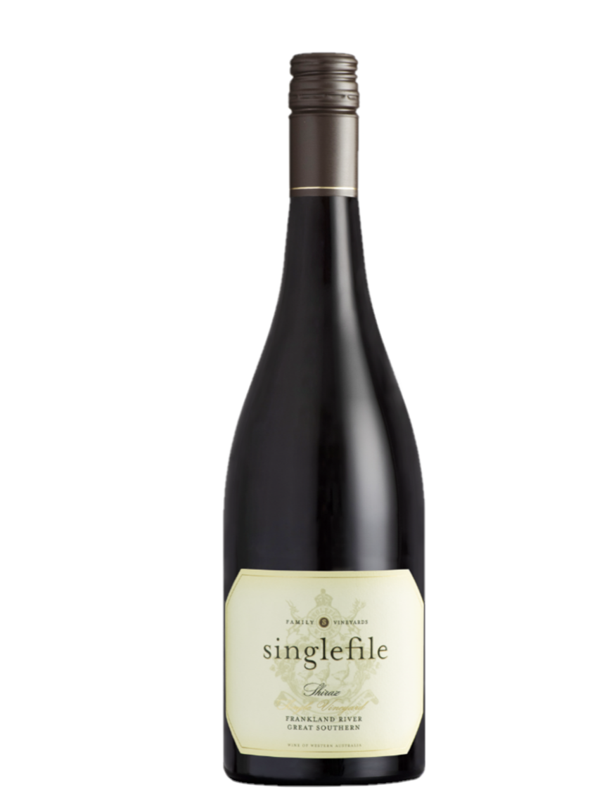 singlefile single vineyard shiraz wine bottle