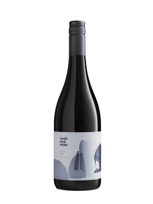 bottle of wine, castle rock estate pinot noir delivered by partners in wine in perth