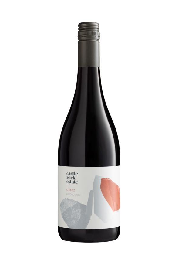 bottle of wine, castle rock estate shiraz.
