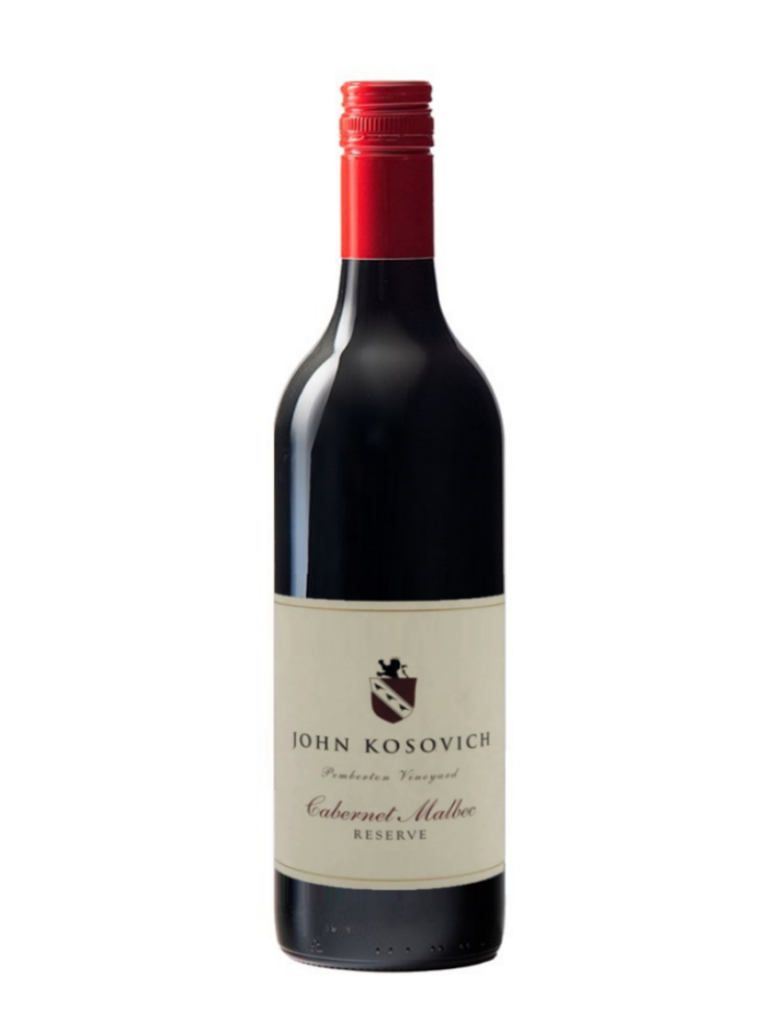 A bottle of wine, John Kosovich reserve Cabernet malbec