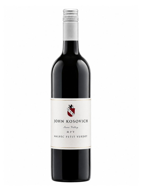 john kosovich mpv wine bottle. It is a blend of Malbec & Petit Verdot