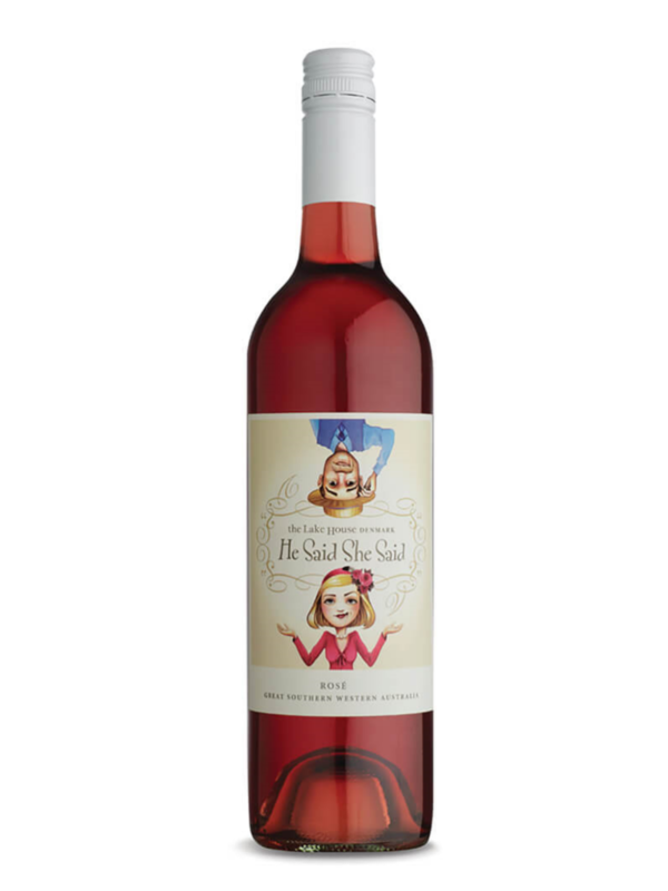 bottle of lake house rose from denmark in western australia.
