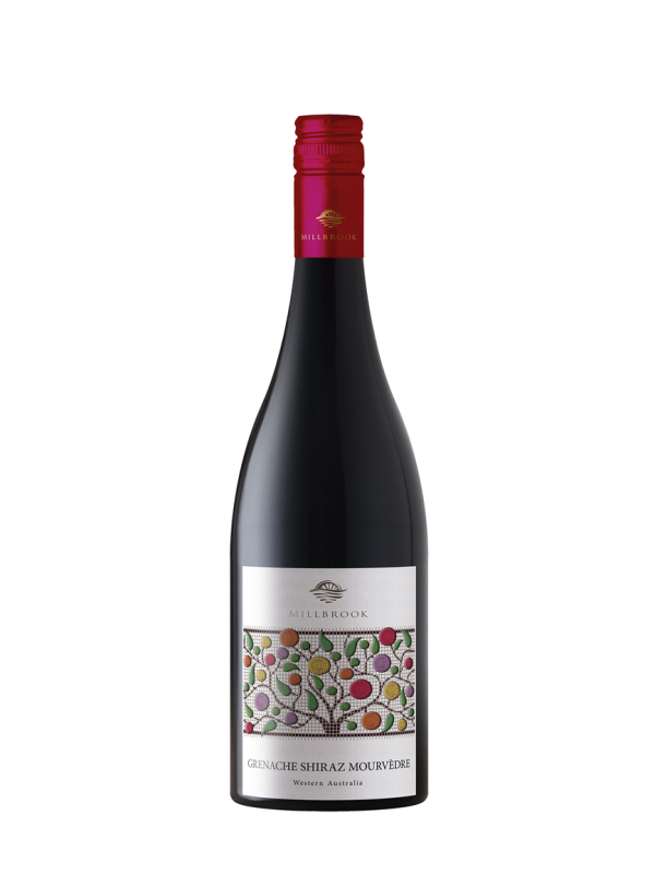 bottle of millbrook wines GSM (Grenache, Shiraz, Mouvedre)