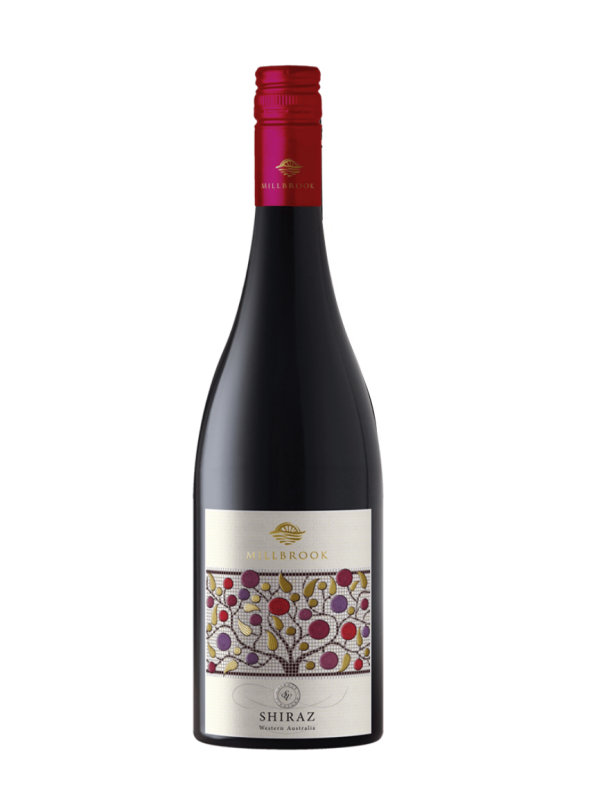 bottle of wine, millbrook shiraz single vineyard, jarrahdale.