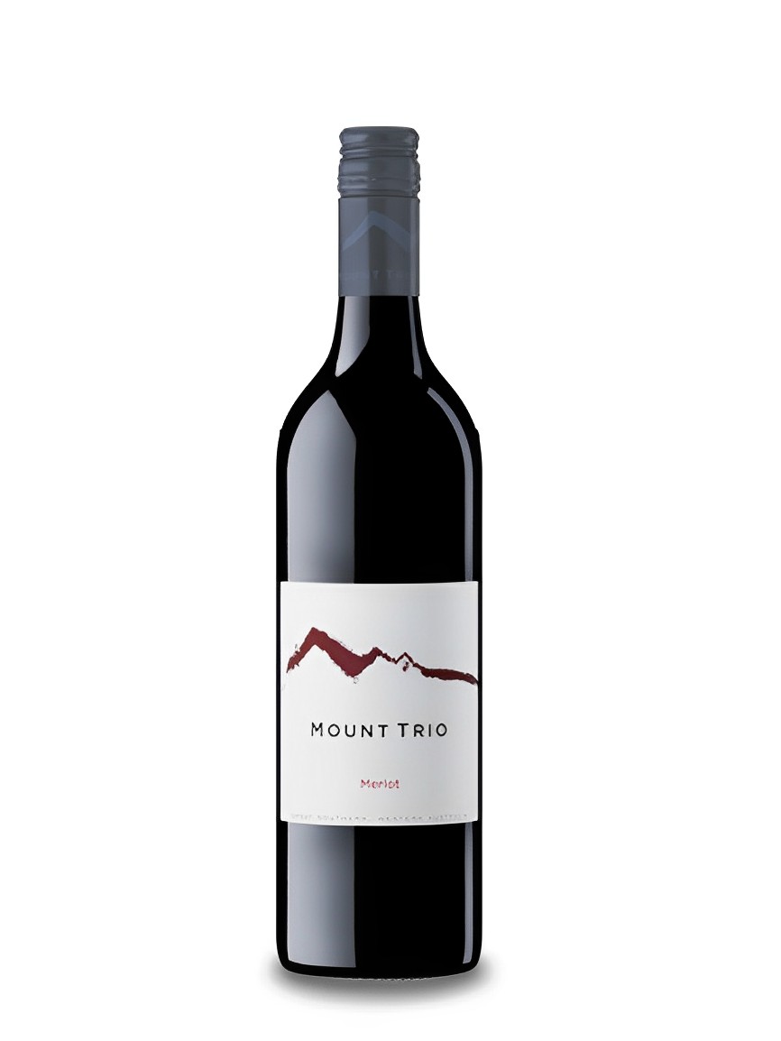 bottle of Mount Trio Great Southern Merlot 2022