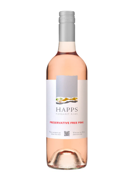 bottle of Happs Preservative Free Rosé 2022 (Dry)