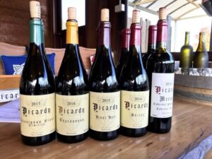 picture of picardy wines, pinot noir. Pemberton wine region delivery