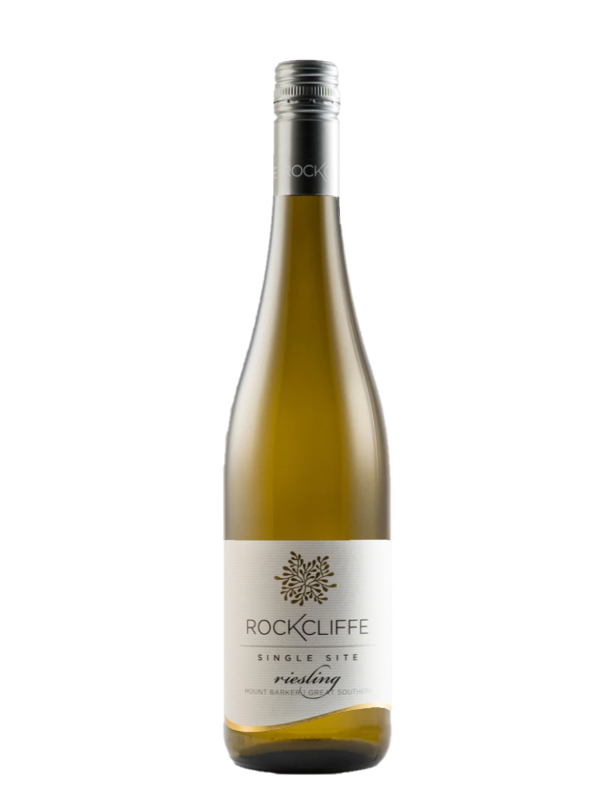 rockcliffe wines single site riesling wine bottle