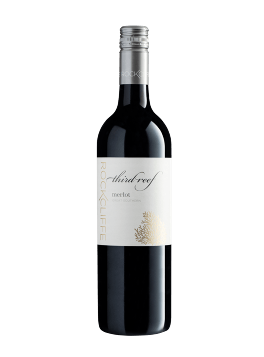 rockcliffe wines third reef merlot wine bottle