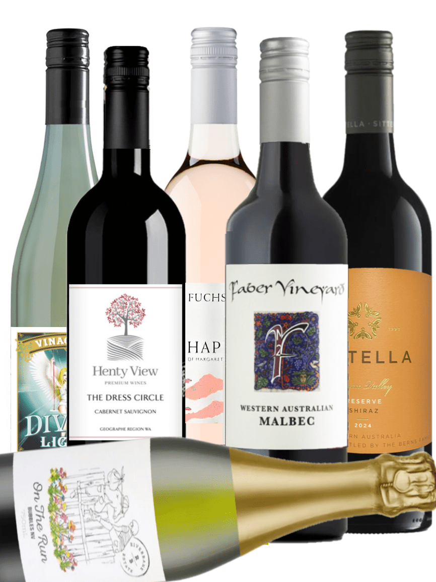 western australian wine pack, with 6x different bottles wine.