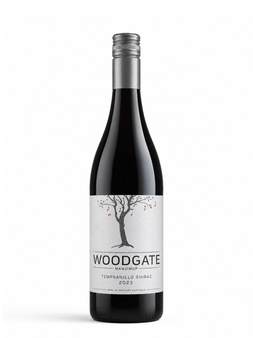 Woodgate tempranillo shiraz wine bottle