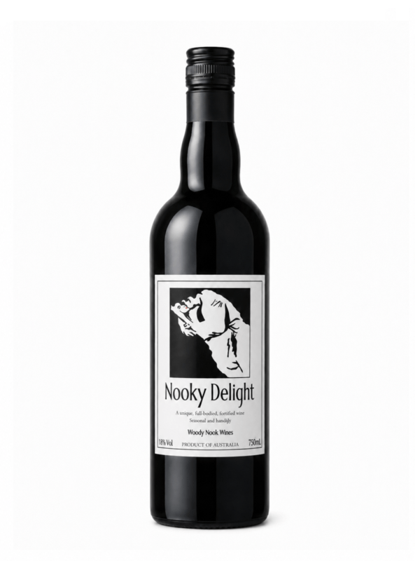 woody nook nooky delight fortified port wine bottle