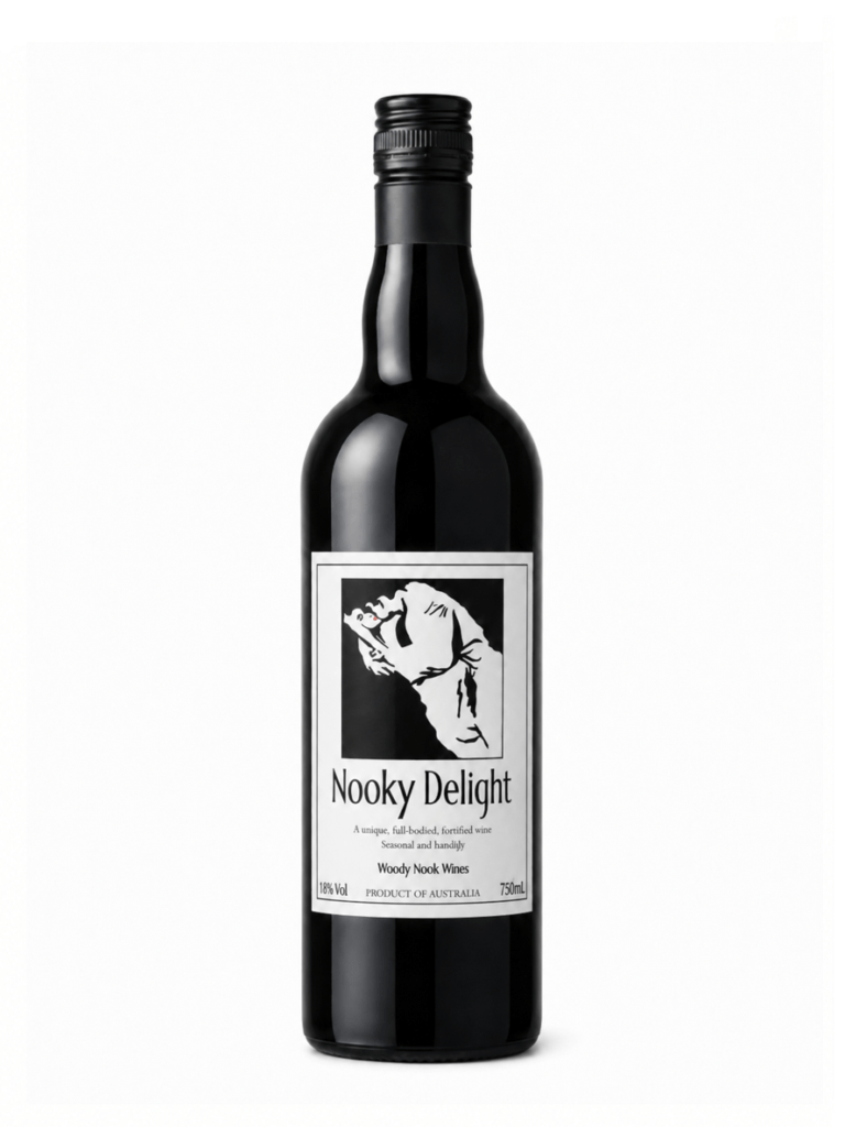 woody nook nooky delight fortified port wine bottle