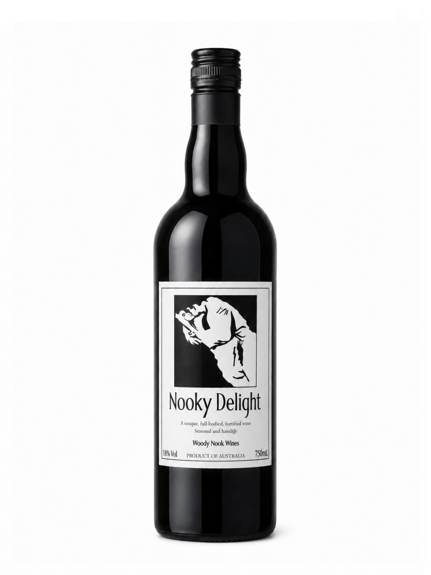 woody nook nooky delight fortified port wine bottle