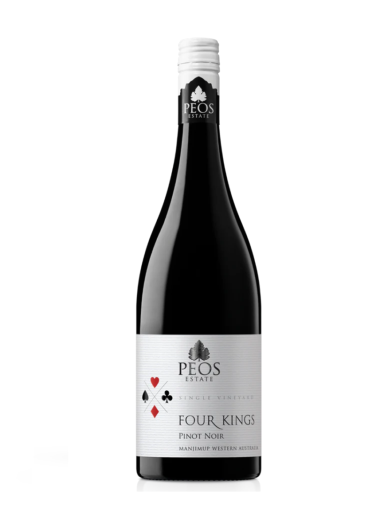 peos estate four kings pinot noir wine bottle