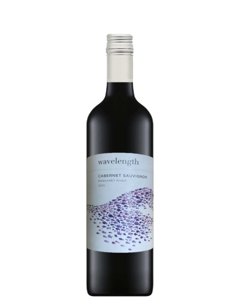 a bottle of cabernet sauvignon wavelength wine
