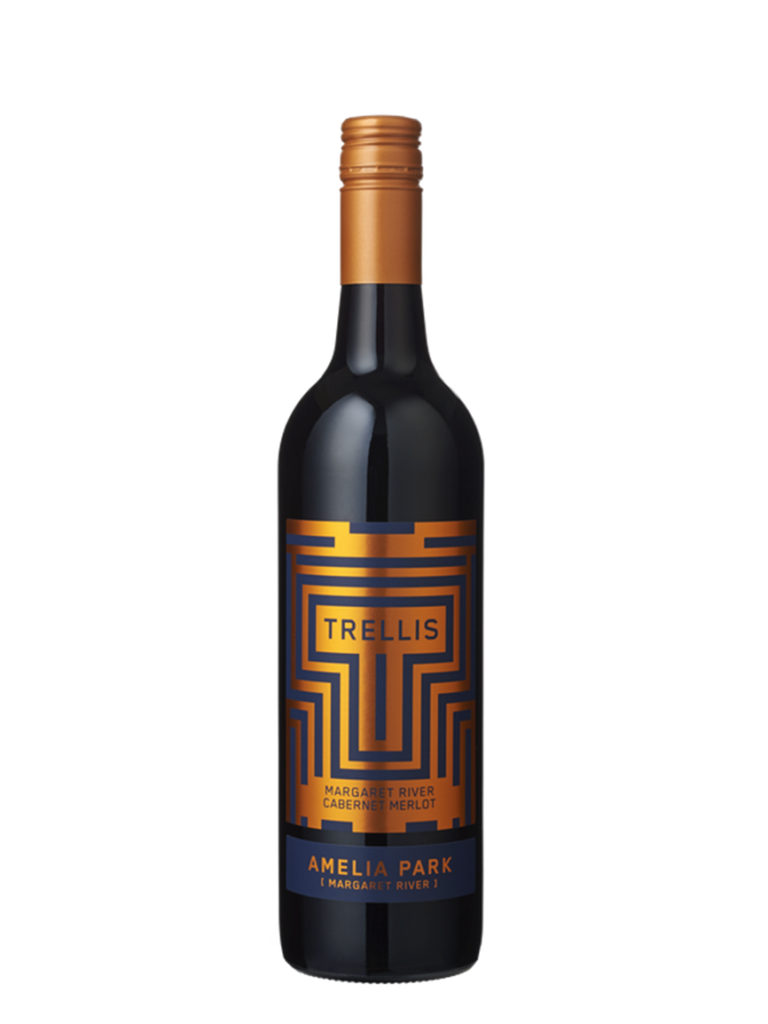 bottle of Trellis Cabernet Merlot 2022