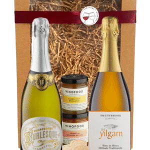 sparkling wine gift pack, with two bottles of wine from western australia.
