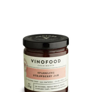 bottle of Gourmet Strawberry Jam - Infused with Sparkling Wine