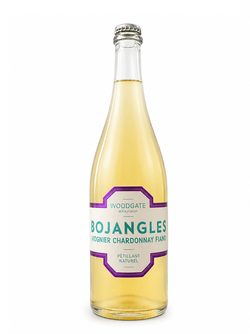 woodgate white pet nat sparkling wine bottle