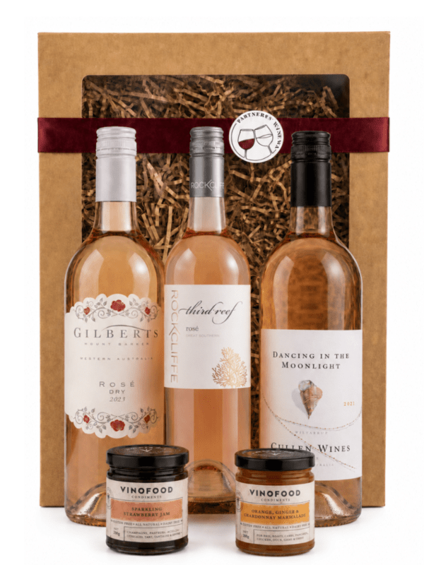 a beautiful rose gift box from partners in wine wa