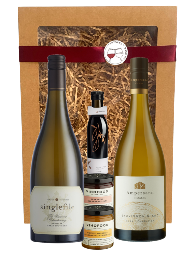 deluxe white wine gift pack with wines from Singlefile & Ampersand