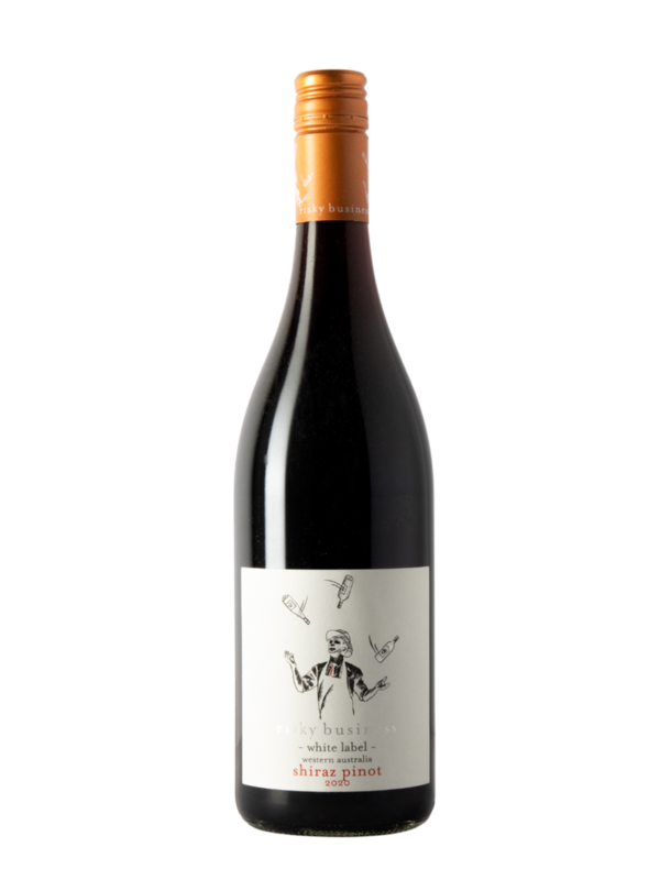 a bottle of wine from Risky business. Pinot Shiraz chilled red.