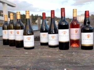 bottles of wine showing the wignalls wine range, albany western australia.