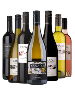 7 bottles of the xanadu wine range including chenin blanc, cabernet. Margaret River wine region, western australia.