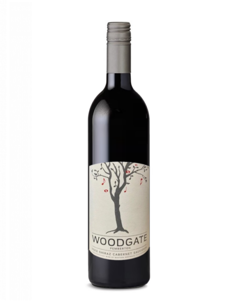 bottle of woodgate shiraz cabernet wine from Manjimup.