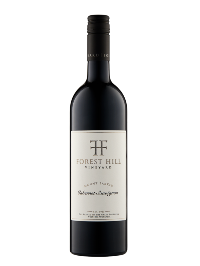 a bottle of wine from forest hill vineyard cabernet sauvignon from Mount Barker, Western Australia.