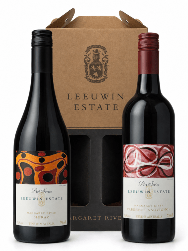 leeuwin estate art series cabernet sauvignon and shiraz in a gift pack