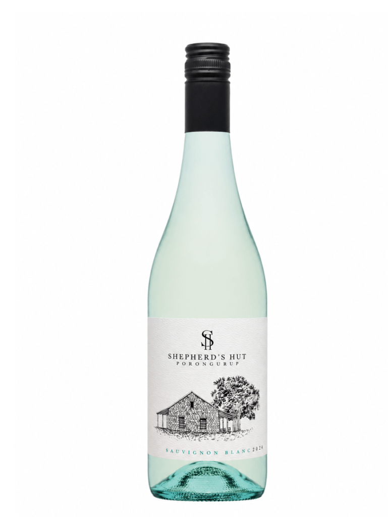 Shepherds hut sauvignon blanc wine bottle