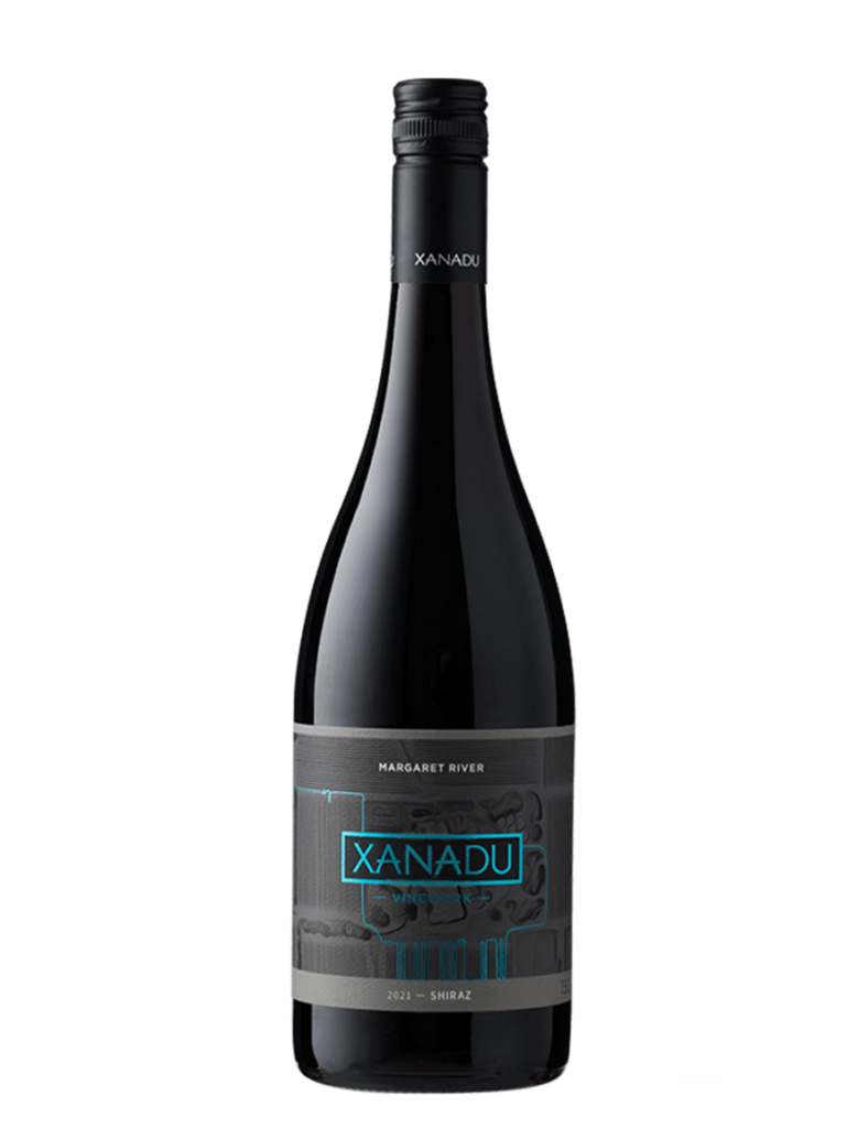 bottle of Xanadu vinework shiraz wine from margaret river.