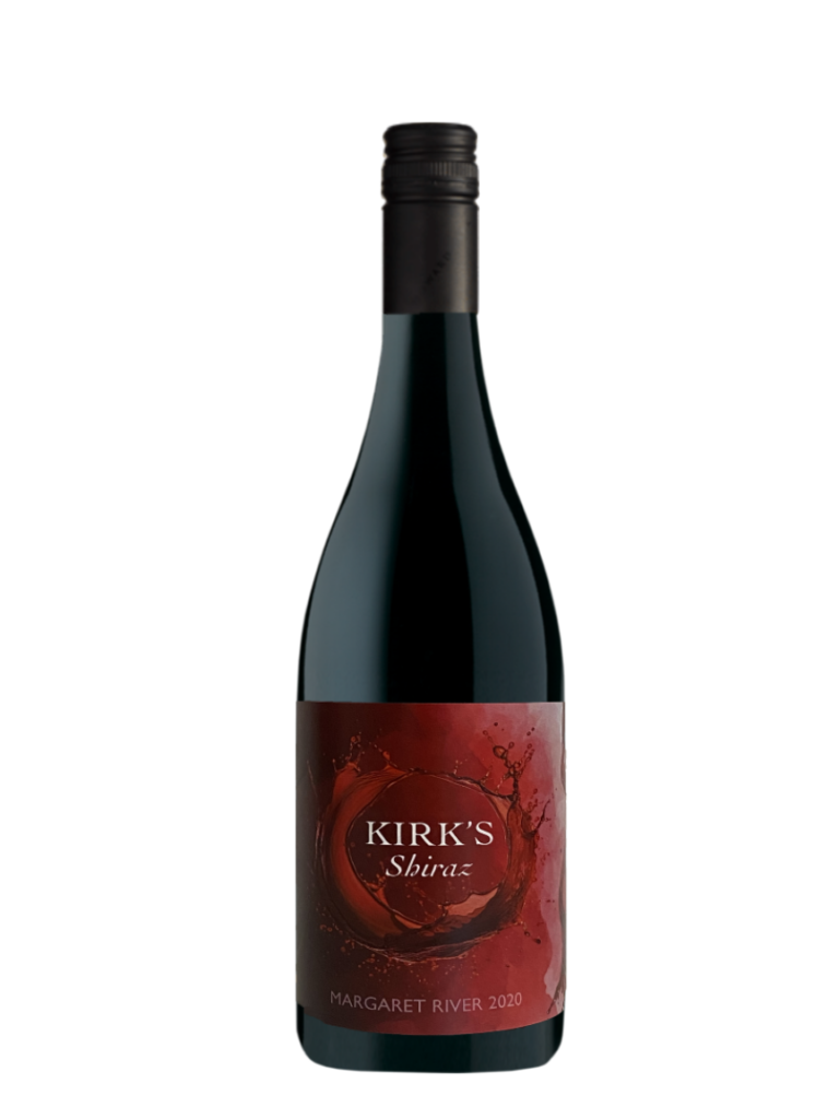 a bottle of Kirk's Shiraz from Partners in Wine WA