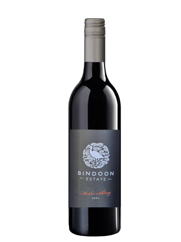 a bottle of wine from Bindoon Estate, label says Merlot Shiraz blend.