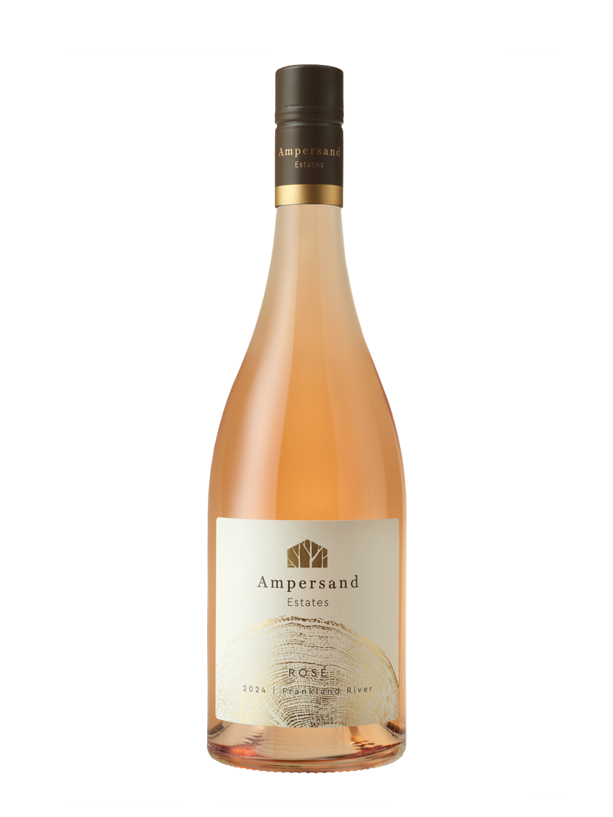 A bottle of wine, Ampersand Estate rose.