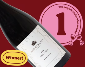 top up wines winner, ampersand pinot noir wine bottle