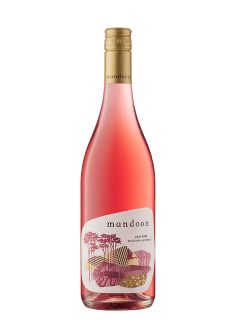 a bottle of mandoon estate rose wine