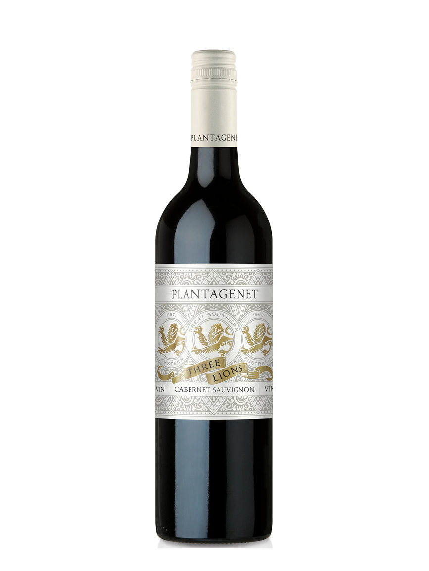 planagenet three lions cabernet sauvignon wine bottle