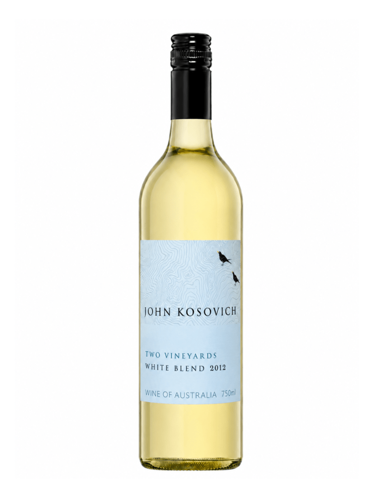 john kosovich two vineyards white blend wine bottle