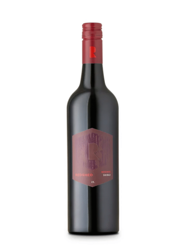 redshed reserve shiraz wine bottle.