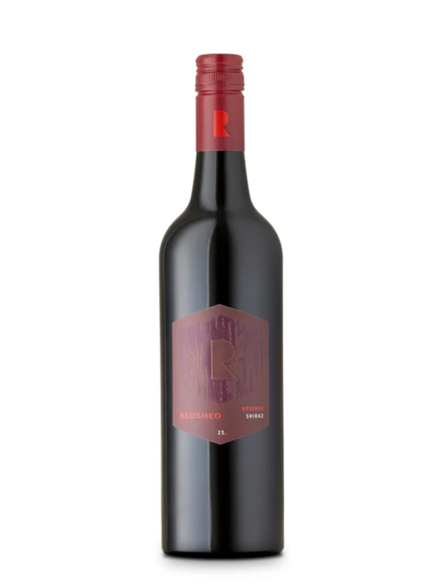 redshed reserve shiraz wine bottle.
