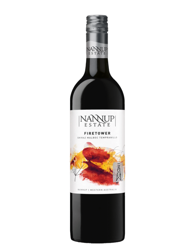 Nannup estate firetower shiraz malbec tempranillo wine bottle.