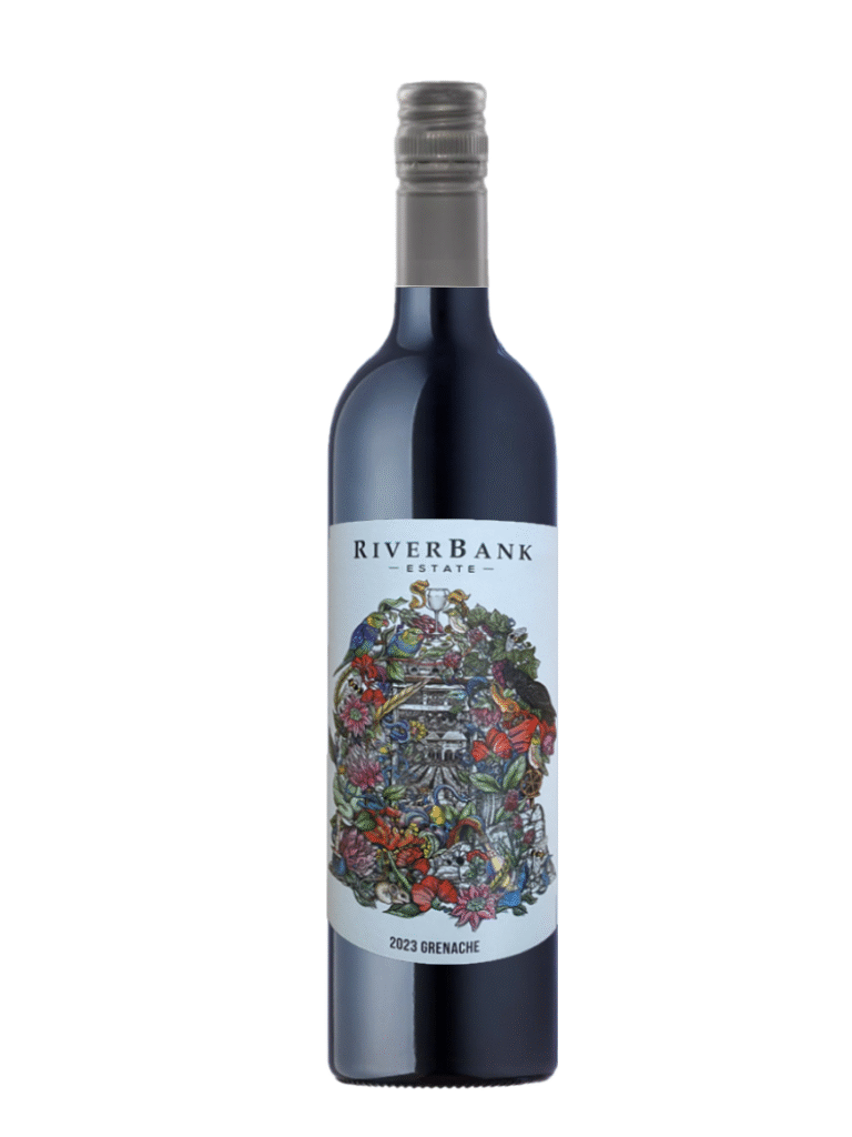Riverbank grenache 2023 new label wine bottle